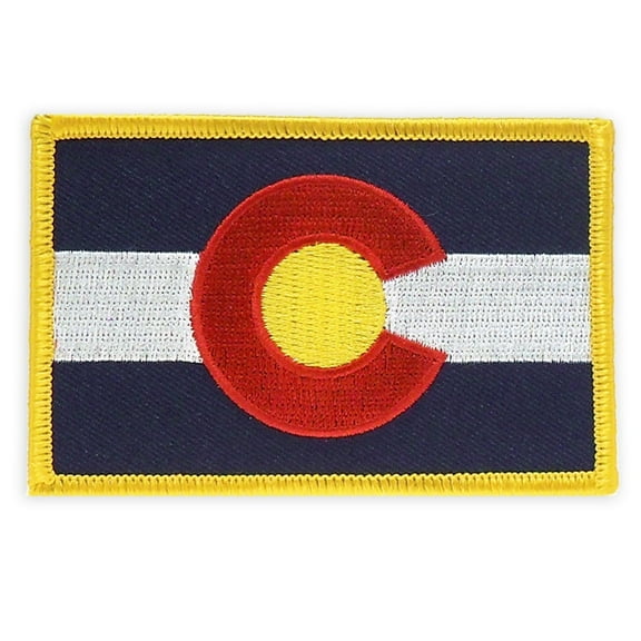 PinMart's Embroidered US State Flag Patch- Colorado Flag