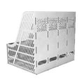 thumbnail image 4 of SAYEEC Desktop Magazine Holder Desk File Organizer 4 Compartments Vertical File Dividers Book Holder Frames Document Cabinet Rack Storage Organizer Box for Home Office School, 4 of 7