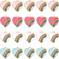 thumbnail image 2 of 60Pcs Alloy Enamel Pendants 5 Styles Pendants Rainbow Meteor Shooting Star Charms, 2 of 9