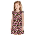 thumbnail image 1 of Balery Strawberry Camisón de princesa para niñas, pijama de algodón con mangas abullonadas, suave y bonito.-Medium, 1 of 6