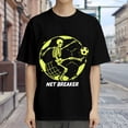 thumbnail image 3 of Black T Shirts for Men, Net Breaker,Skeleton Soccer Print Mens Graphic Tees, 24013910,L, 3 of 8