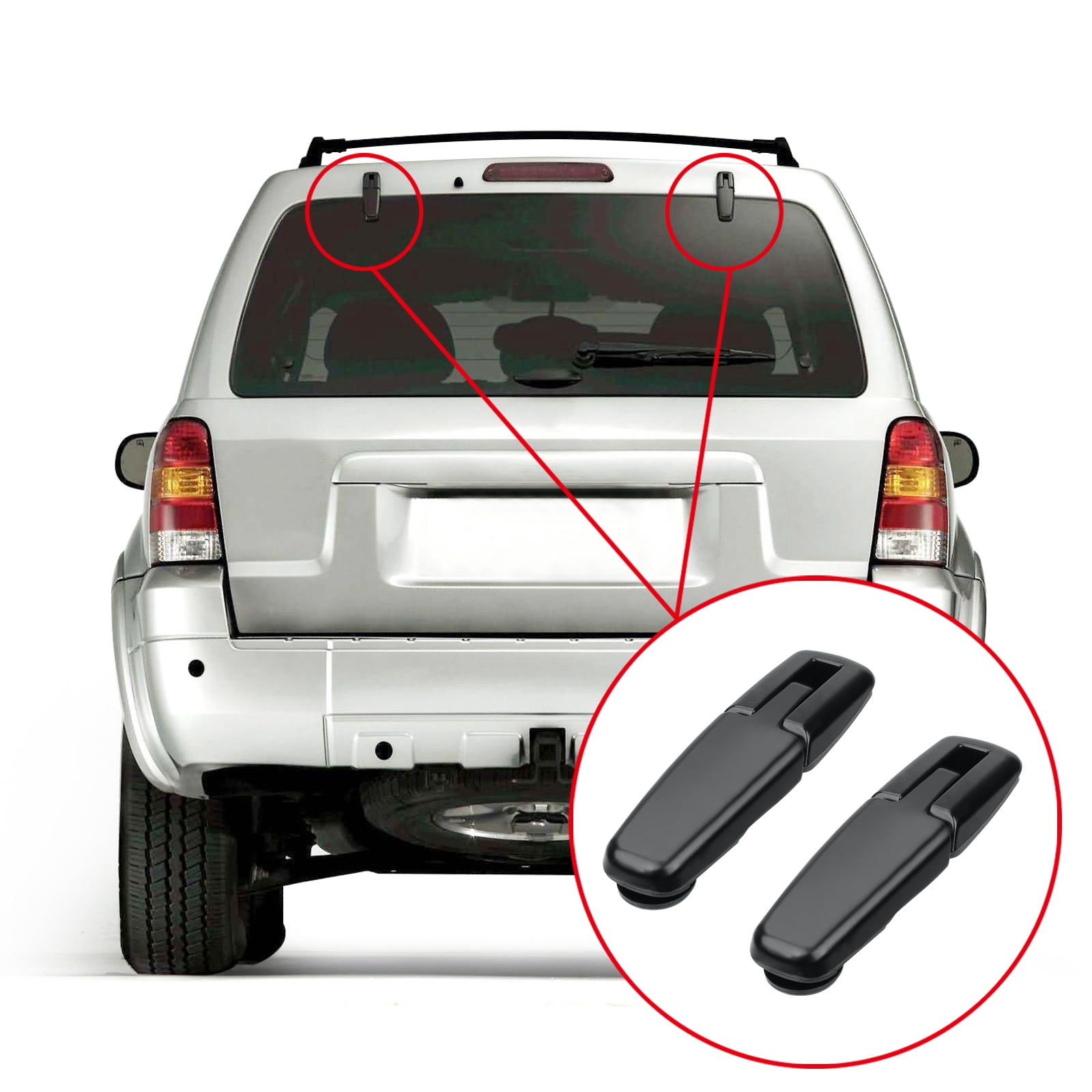 2-Piece Rear Liftgate Window Hinge Set For Ford Escape & Mercury Mariner (Left & Right)
