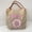 Beige Donut, variant on Japanese-style homemade eco-friendly shopping bag, nylon fabric embroidered floral tote bag, personalized and versatile nylon shopping bag