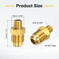 thumbnail image 2 of Uxcell 2pcs Acoplador de tubo de latón de flare 3/8" OD x 1/8" NPT macho adaptador de gas de media unión, 2 of 6