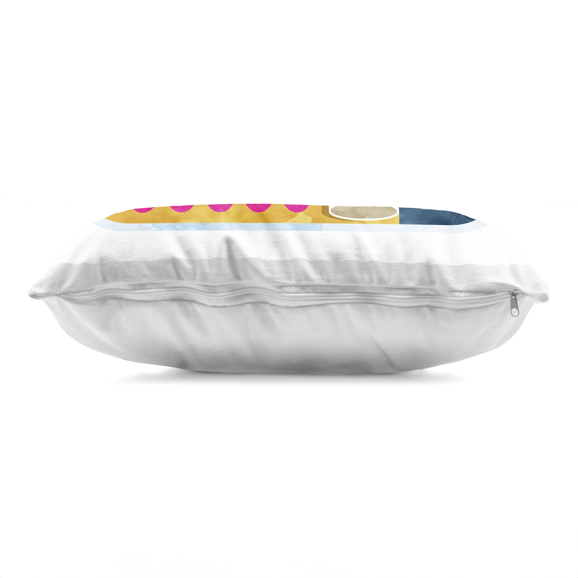 Stupell Industries Yellow and Pink Sardine Tin Decorative Printed Throw Pillow, design by Daphne Polselli