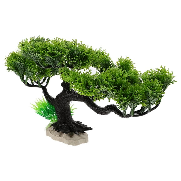 Árbol de pino realista Tanque de peces Aquarium Decoración Ornamento Bonsai DIY Accesorio