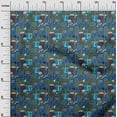 thumbnail image 3 of oneOone Cotton Cambric Medium Blue Fabric Abstracts Craft Projects Decor Fabric Printed By The Yard 56 Inch Wide, 3 of 5