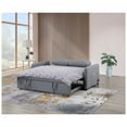thumbnail image 5 of Radella 69" Gray Linen Fabric Conv.Sleeper Sofa w/USB+Pwr Sckts+Pckts+Pllws, 5 of 8