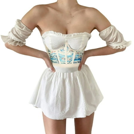 

Korsett Damen Body Shaper Shapewear Vollbusiges steampunk clothing Court Renaissance steampunk corset renaissance skirt Victorian Court Wickelbrust Rückenfreies Cocktailkleid mit Korsett