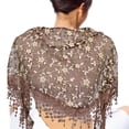 thumbnail image 4 of Elegant Women's Triangle Scarf with Tassel for Church, Weddings, and Bridal Events - Embroidered Lace Shawl with Bandana, 4 of 4
