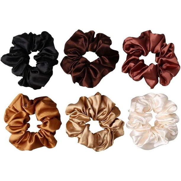 Piezas Gomas para el Cabello, Gomas para el Cabello de Satén, Gomas para el Cabello, Gomas para el Cabello, Gomas para el Cabello, Gomas para el Cabello, Coleteros Coloridos para niñas y Mujeres