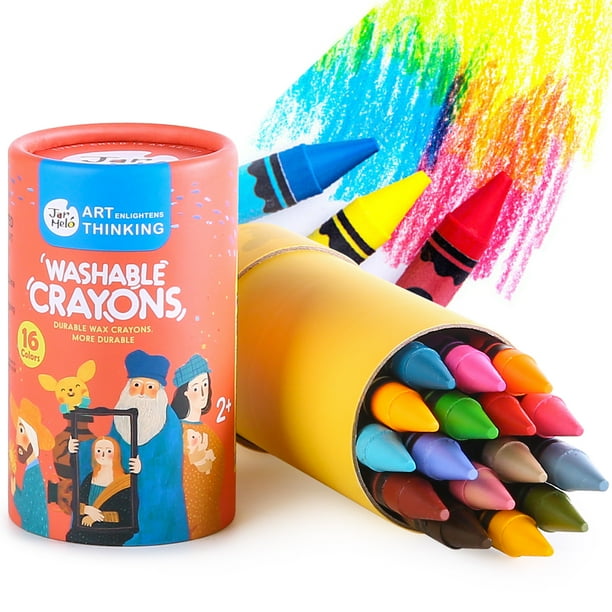 Jar Melo Jumbo Crayons for Kids; 16 Count, Crayons Bulk, Easy to Hold
