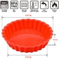 thumbnail image 2 of Pie Dishes for The Oven Silicone Mini Tart Pans Pie Tins Dish for Baking 4 inch, 2 of 6