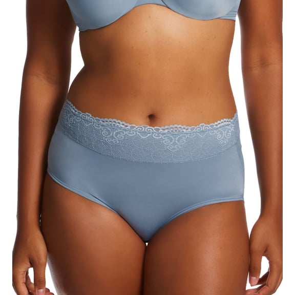 Women's Bali DFPC61 Passion For Comfort Brief Panty (Soft Blue Grey 9)