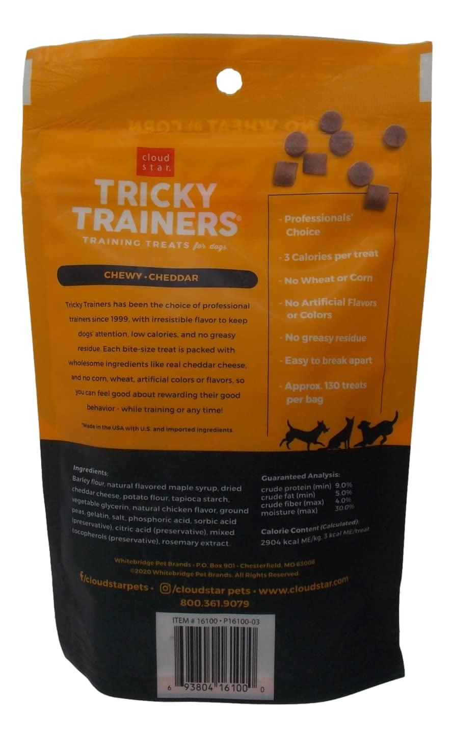Grain-Free Soft Chewy Dog Training Treats, Tricky Trainers - 3 Flavor (1) Each: Liver, Cheddar, Salmon | MerlinsMart Zine & Rope Toy | Cloud Star