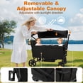 thumbnail image 5 of Vomeast Wagon Stroller for Kids,Spacious 2-Seater Stroller Wagon with Adjustable Canopy,Pull & Push Handle,5-Point Harness,Foldable for Toddlers, Black, 5 of 10