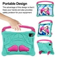 thumbnail image 5 of Kids Case For iPad Pro 11 2022/2021/2020/2018 – Soft TPU Military Grade Shockproof Boxing Design Kickstand Cover with Portable Handle & Shoulder Strap - Mint, 5 of 8