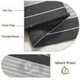 thumbnail image 6 of 3'x5' Area Rugs, Black Grey Stripe Indoor Outdoor Area Rug for Living Room Bedroom, Modern Art Horizontal Striped Washable Bathroom Rugs Kitchen Floor Carpet Mats Home Decor Aesthetic, 6 of 8