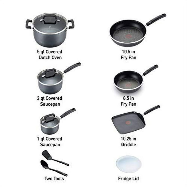 8-Piece Titanium Non-Stick Cookware Set in Gray with Glass Lids - Bed Bath  & Beyond - 32951322
