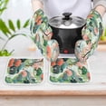 thumbnail image 6 of Watercolor Bird Heat Resistant Microwave Oven Gloves Set for BBQ Baking Grilling,Baking Gifts Cooks for Women,Housewarming Gifts for New Home, 6 of 6