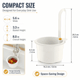 thumbnail image 2 of Faucet Hanging Strainer Sink Strainer Basket Self Cleaning Kitchen Sink Strainer Basket Faucet Hanging Food Catcher Auto Dump Filter for Leftovers Fruit and Veggies Wall Mounted Sink Draining Basket, 2 of 7