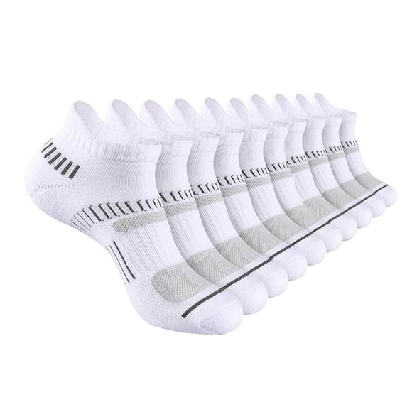 Pisexur 5 Pairs Mens Socks Low Cut Casual Cotton Crew Socks Breathable Running Athletic Socks Ankle Socks Football Soccer Socks