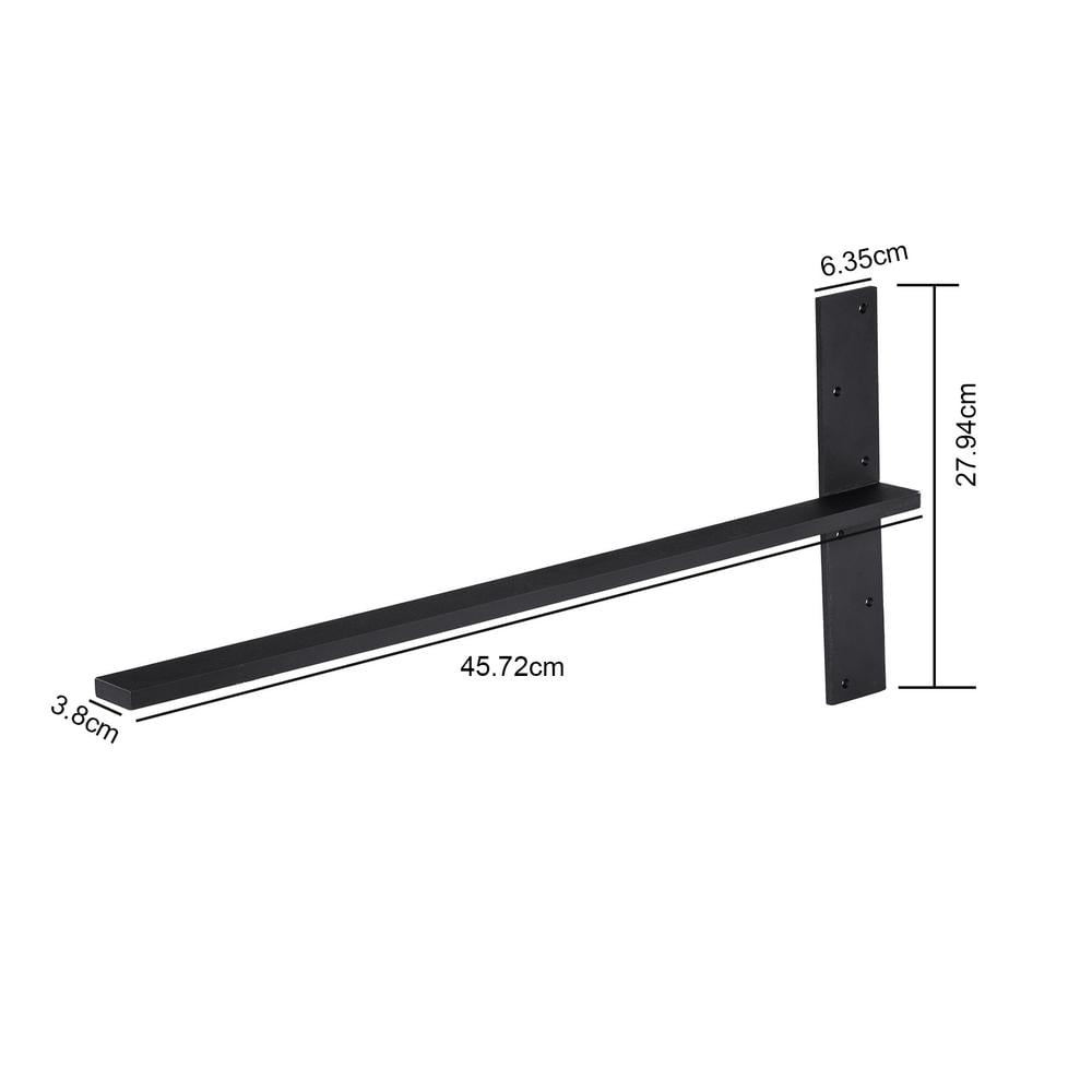 Heavy-Duty Steel Floating Shelf Brackets - 3-Pack, Modern Wall Corbels for Shelving in Kitchen, Bath, Bedroom
