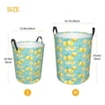 thumbnail image 5 of Balery Yellow Lemon Round Laundry Basket with Handles Waterproof Freestanding Laundry Hamper for Clothes Toys in the Dorm and Family-, 5 of 8