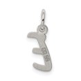 thumbnail image 3 of Sterling Silver Rhodium-plated Small Initial E Charm QC5092E (19mm x 8mm), 3 of 3