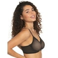 thumbnail image 3 of Ethereal Sheer Mesh Unlined Underwire Bra (Black, 38DD), 3 of 4