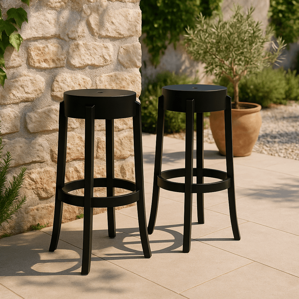 スツール DULTON : BAR STOOL ANTIQUE BLACK Yasu Sasamoto- Dulton - Industrial vintage Bar Stool with
