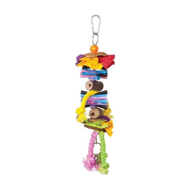 Juguete para pájaros Prevue Hendryx Tropical Teasers, hora de fiesta, 23 cm