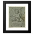 thumbnail image 2 of Denys Calvaert 12x14 Black Modern Framed Museum Art Print Titled - Putto Seated on Clouds (1600-12), 2 of 5