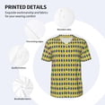 thumbnail image 4 of Balery Mardi Gras Purple Yellow Plaid Baseball Jersey for Men Casual Button Down Shirts Short Sleeve Active Team Sports Uniform-Medium, 4 of 9