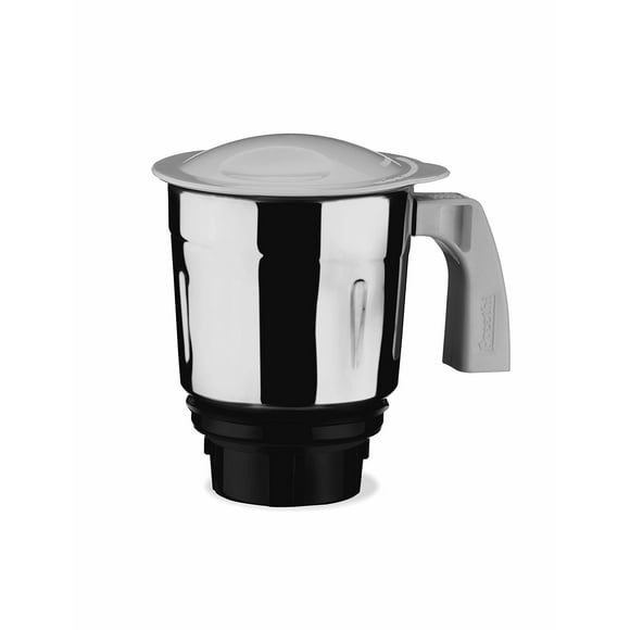 Preethi Medium Mixer Jar for Eco Twin, Eco Plus, Nitro and Blue Leaf, 1-Liter, Silver