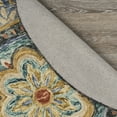 thumbnail image 5 of Ox Bay Elisa 4' Round Blue/Black Floral Medallion Indoor Area Rug, 5 of 7
