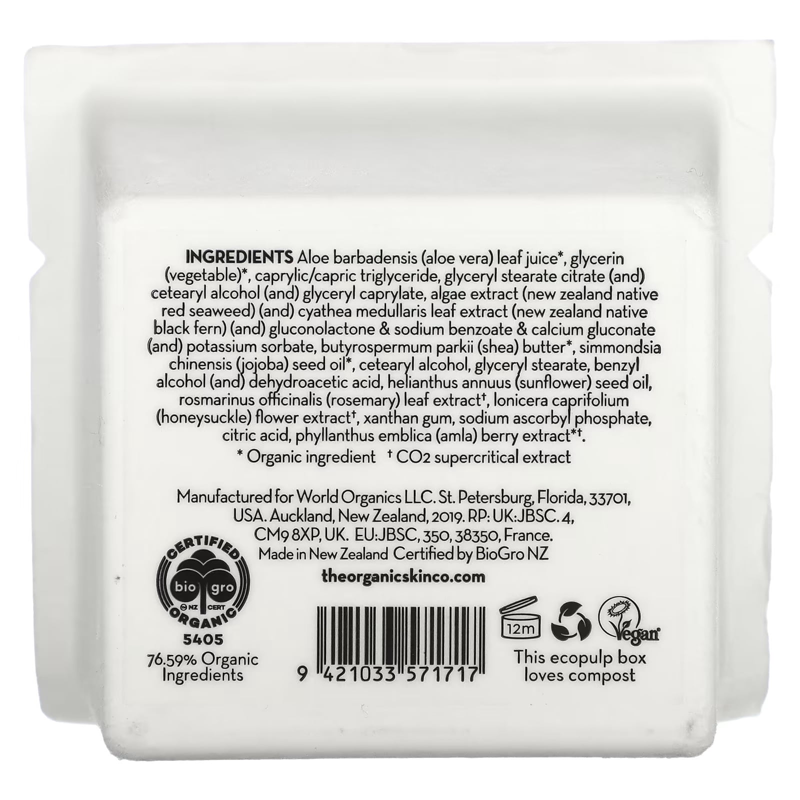 The Organic Skin Co The Dream Cream Anti Aging Face Moisturizer Cream with Vitamin C, 1.7 fl oz