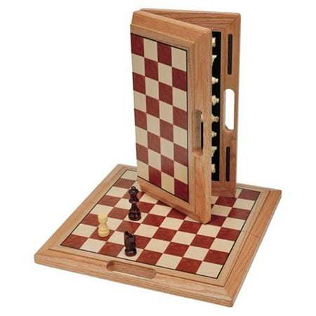 16 Wood Chess - 16 Inch Camphor Folding Chess Set