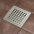 thumbnail image 6 of 4 Inch Square Shower Floor Drain, 304 Stainless Steel Shower Drain Cover Removable Grid Cover and Hair Filter Brushed CUPC Certified, 6 of 6