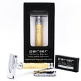 thumbnail image 1 of Parker Convertible - Dual Head Safety Razor (Open and Closed Comb Head) & 5 Parker Double Edge Blades - Easily Customizable for Mild or Aggressive Double Edge Shaving, 1 of 5