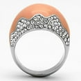 thumbnail image 3 of High polished (no plating) Stainless Steel Ring with Top Grade Crystal in Clear for Women Clear Stone Color Style TK805 Size 8, 3 of 4