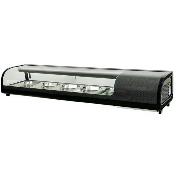 71 in. Commercial Refrigerated Sushi Display Case, Countertop Sushi Fridge Chiller 4.7 Cu.Ft. Cooler