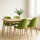 thumbnail image 5 of Sillas de Comedor de Terciopelo con Patas de Acero Acabado Tipo Madera Estilo Moderno - Sillas de Comedor Tapizadas Minimalista con Relleno Suave Set 4 Piezas Verde Limon, 5 of 5