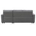 thumbnail image 4 of Kingway Furniture Peliyan Fabric Reversible Sleeper Sectional in Gray, 4 of 4