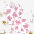 thumbnail image 4 of XDZJLR Ensembles de Tenues pour Filles, Ensembles de Pyjamas 2 Pcs Imprimé Graphique Manches Courtes Chemise à Boutons Shorts Ensemble de Pyjama Confortable, 12-13 Ans, 4 of 5