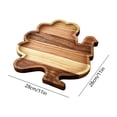 thumbnail image 3 of Fiaya Women Rustic Wooden Platter, 11 Inch Tray for Snacks & Desserts, Thanksgiving Dinnerware, Farmhouse Table Decor, Natural Wood, Brown, 3 of 6