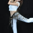 thumbnail image 6 of Belly Dance Sequin Belt, Fringe Dance Skirt Dancer Perform Practice Skirt, for Gold, 6 of 8