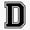 1pcs, variant on Letter D Black Typography Vinyl Decal Sticker