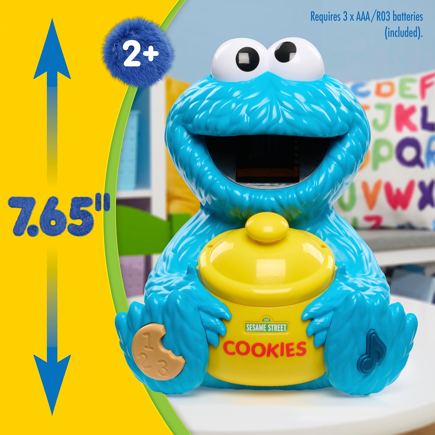 Sesame Street Cookie's Counting Jar, 12-Pieces, Learning and Education, Kids Toys for Ages 2 up