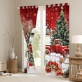 thumbnail image 3 of Castle Fairy Xmas Snowman Deer Black Out Curtains for Preppy Children Teens,Retro Red Truck Curtains Pack Of 2 (42X63 Each),Rustic Cabin Bedroom Curtains,Merry Christmas Room Decor, 3 of 6